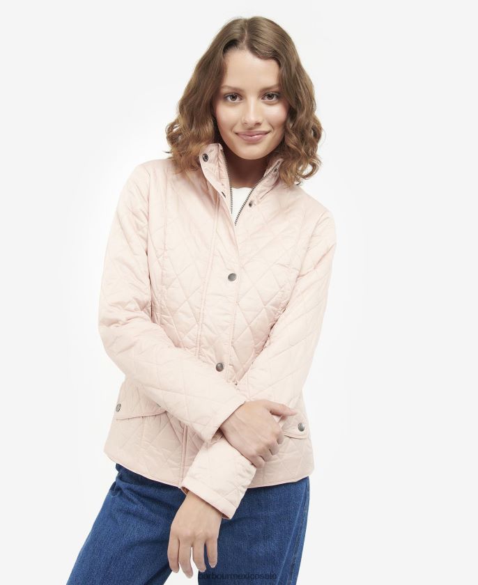 Barbour 8B6RFZ1511 ropa polvo de rosa mujer chaqueta acolchada de caballería de peso mosca