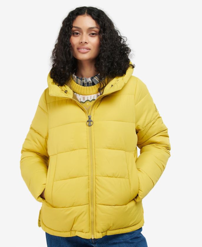 Barbour 8B6RFZ1520 ropa azul marino oscuro mujer chamarra capitonada saunton