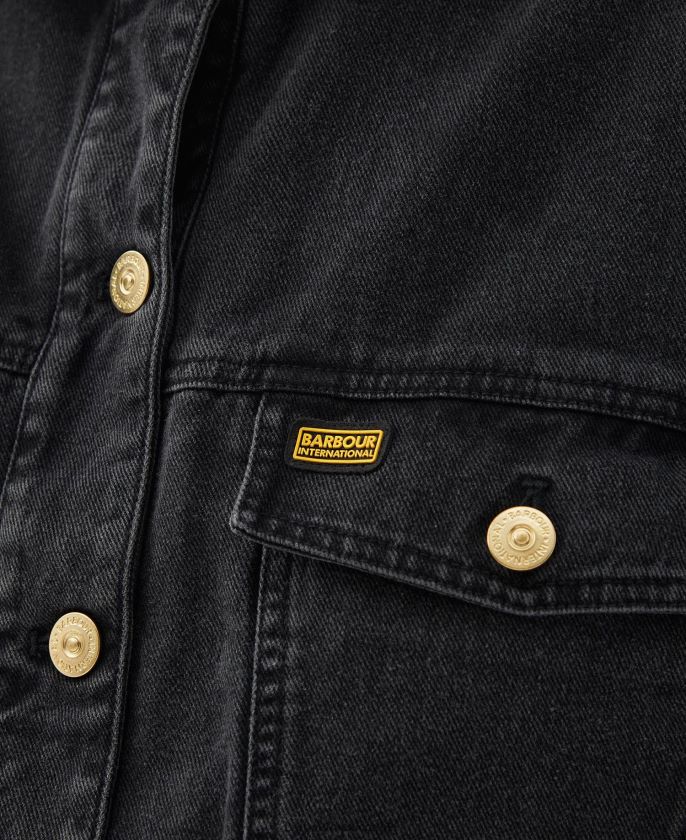 Barbour 8B6RFZ1602 ropa Guijarro mujer chamarra de mezclilla lorimer