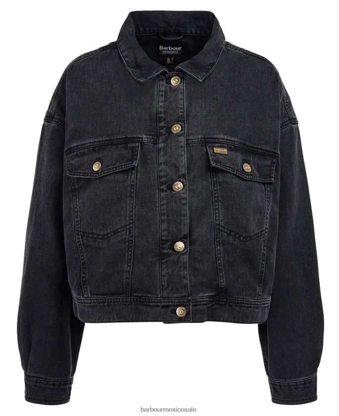 Barbour 8B6RFZ1602 ropa Guijarro mujer chamarra de mezclilla lorimer