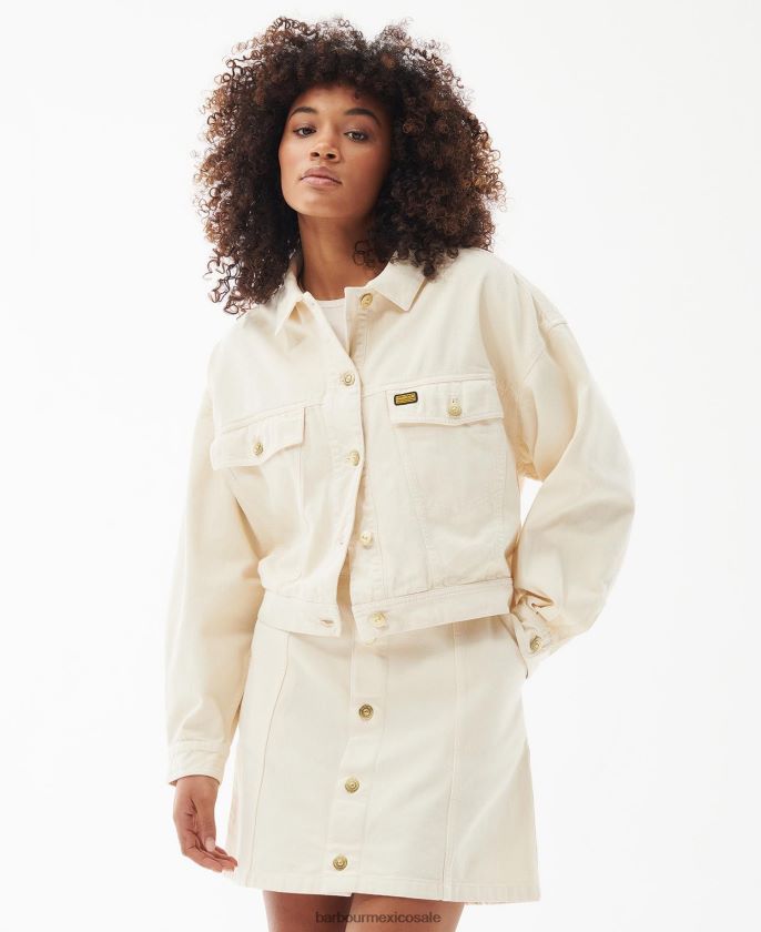 Barbour 8B6RFZ1613 ropa Guijarro mujer chamarra de mezclilla lorimer