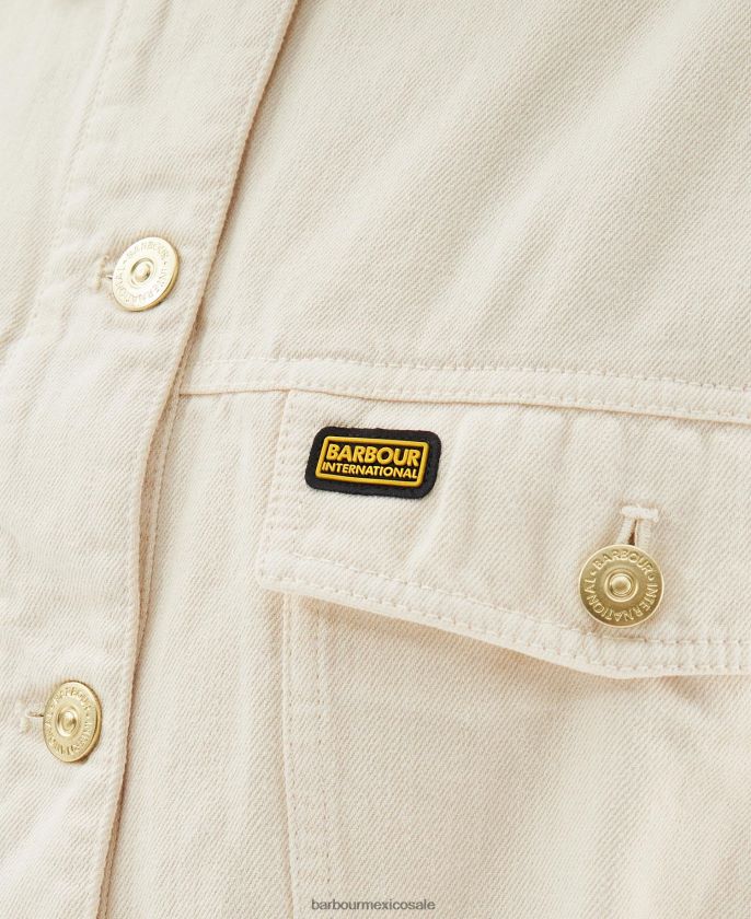 Barbour 8B6RFZ1613 ropa Guijarro mujer chamarra de mezclilla lorimer