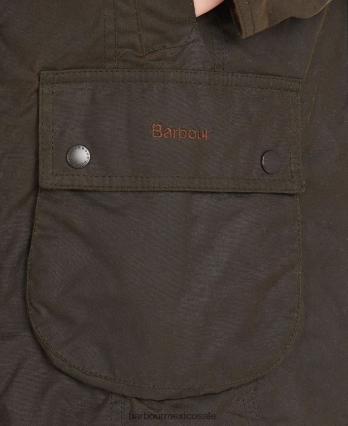 Barbour 8B6RFZ1365 ropa aceituna mujer chamarra clásica de cera Beadnell