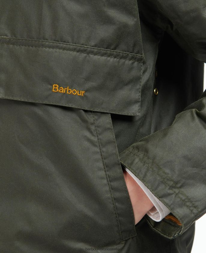 Barbour 8B6RFZ1367 ropa archivo oliva/antiguo mujer chaqueta encerada eddleston