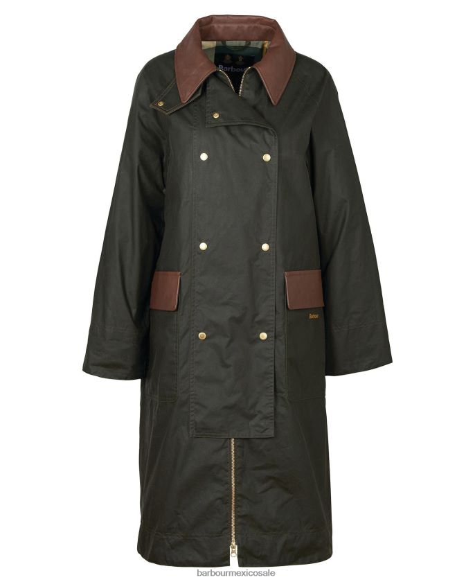 Barbour 8B6RFZ1371 ropa archivo oliva/antiguo mujer chaqueta encerada barbada