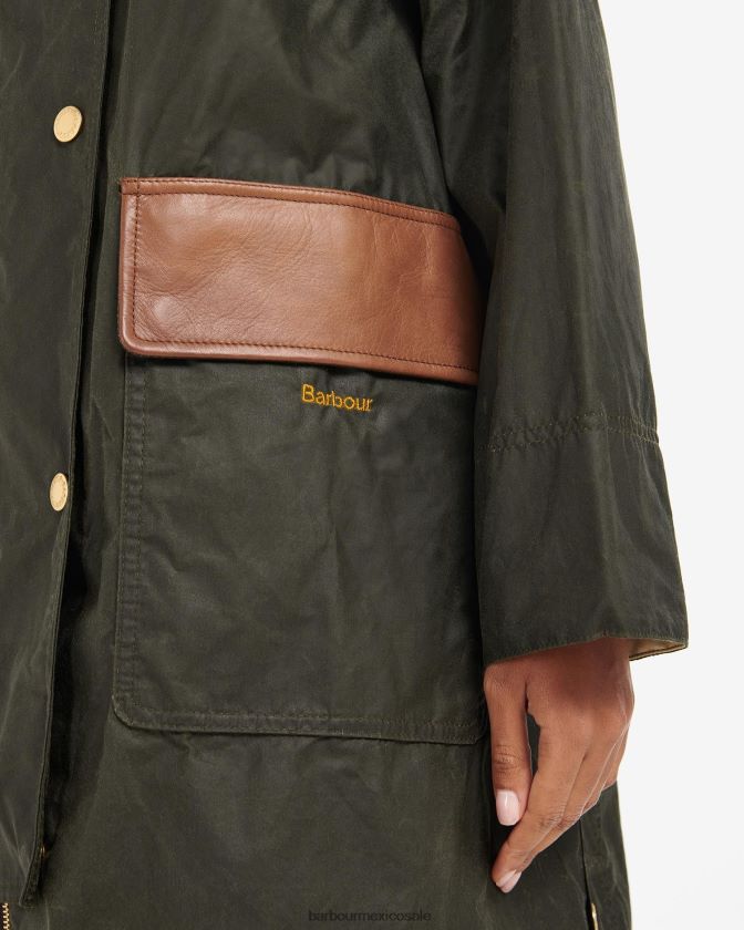 Barbour 8B6RFZ1371 ropa archivo oliva/antiguo mujer chaqueta encerada barbada