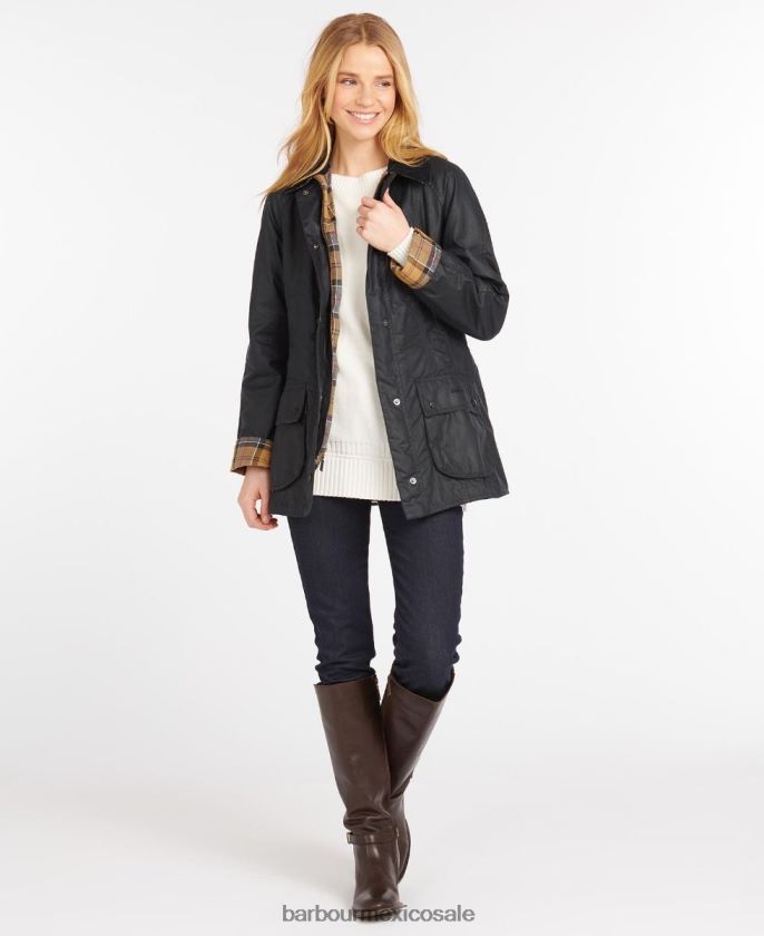 Barbour 8B6RFZ1373 ropa ladrar mujer chaqueta de cera beadnell