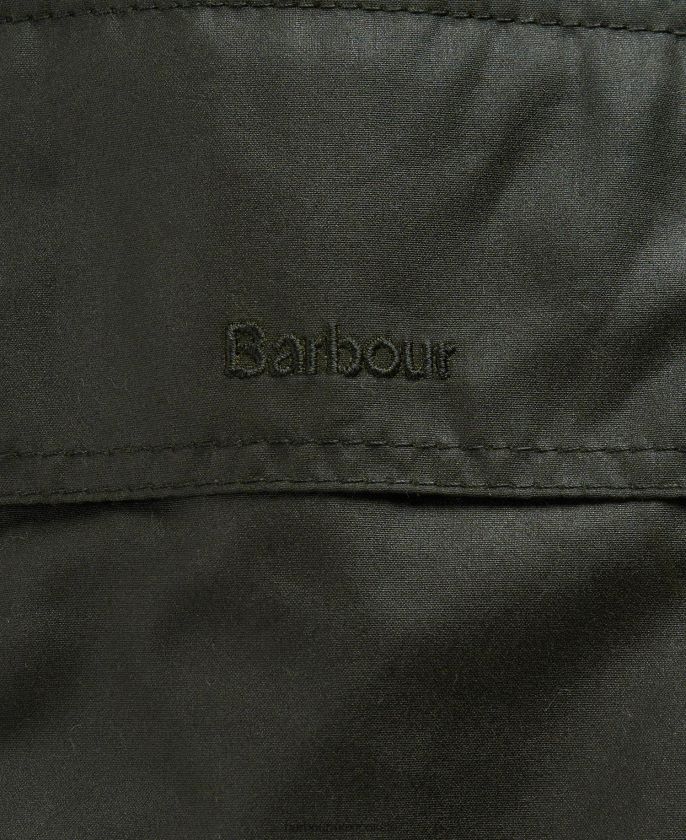 Barbour 8B6RFZ1375 ropa tartán negro/antiguo mujer chaqueta de cera de artillero