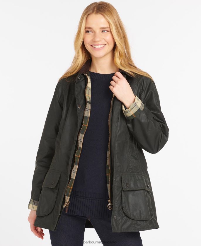 Barbour 8B6RFZ1376 ropa ladrar mujer chaqueta de cera beadnell