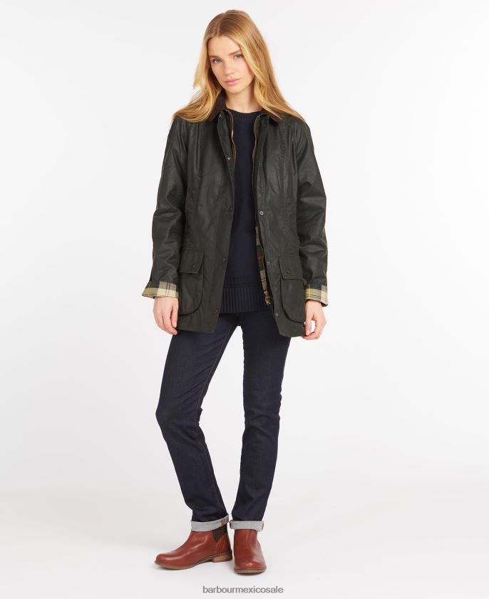 Barbour 8B6RFZ1376 ropa ladrar mujer chaqueta de cera beadnell