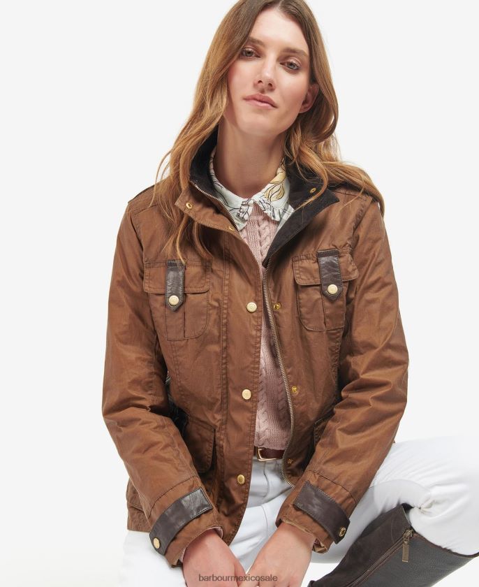 Barbour 8B6RFZ1377 ropa archivo oliva/antiguo mujer chaqueta encerada de defensa premium