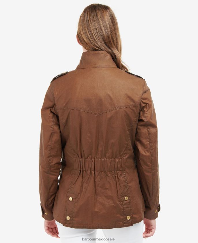 Barbour 8B6RFZ1377 ropa archivo oliva/antiguo mujer chaqueta encerada de defensa premium