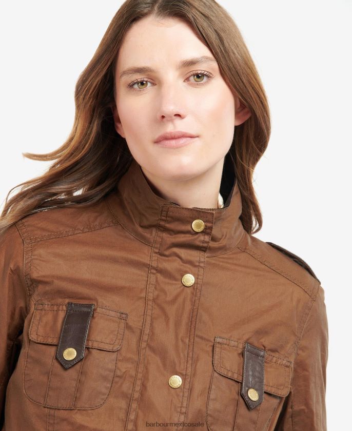 Barbour 8B6RFZ1377 ropa archivo oliva/antiguo mujer chaqueta encerada de defensa premium