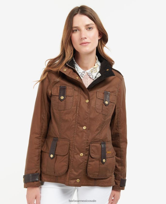 Barbour 8B6RFZ1377 ropa archivo oliva/antiguo mujer chaqueta encerada de defensa premium