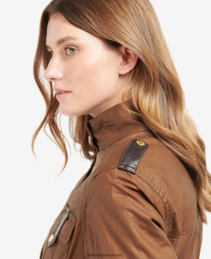 Barbour 8B6RFZ1377 ropa archivo oliva/antiguo mujer chaqueta encerada de defensa premium