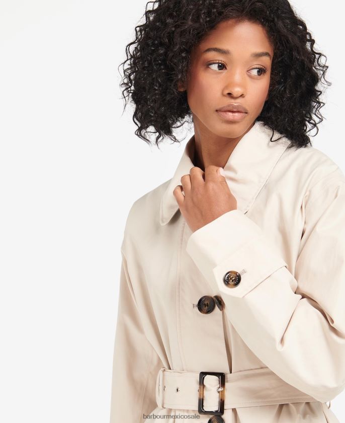 Barbour 8B6RFZ1523 ropa azul marino oscuro/álamo antiguo mujer gabardina somerland