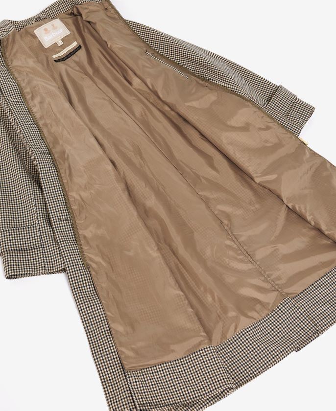 Barbour 8B6RFZ1525 ropa microcuadro verde chopo mujer gabardina a cuadros Somerland