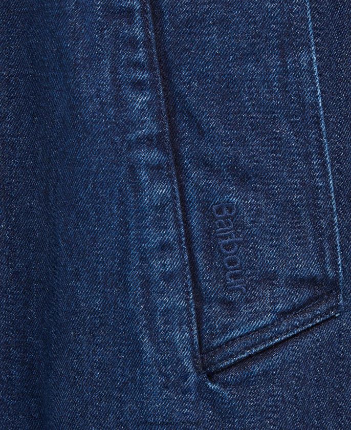 Barbour 8B6RFZ1527 ropa lavado oscuro mujer gabardina casual de mezclilla somerland
