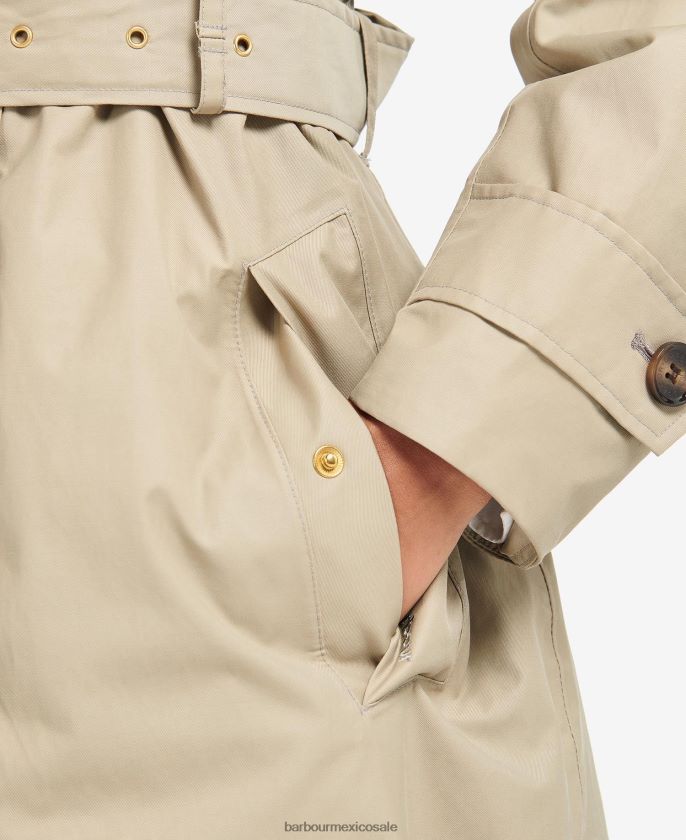 Barbour 8B6RFZ1530 ropa azul marino oscuro/álamo antiguo mujer gabardina somerland