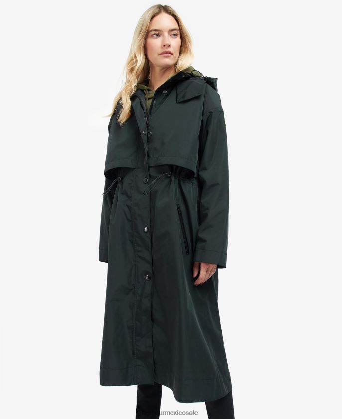 Barbour 8B6RFZ1532 ropa verde palmera mujer gabardina impermeable crossfields
