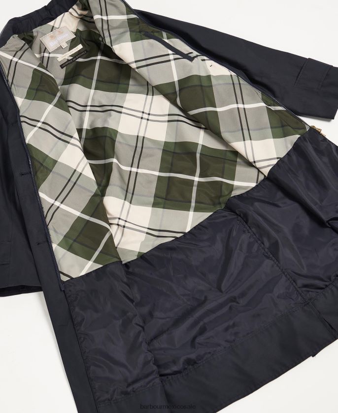 Barbour 8B6RFZ1533 ropa azul marino oscuro/álamo antiguo mujer gabardina somerland
