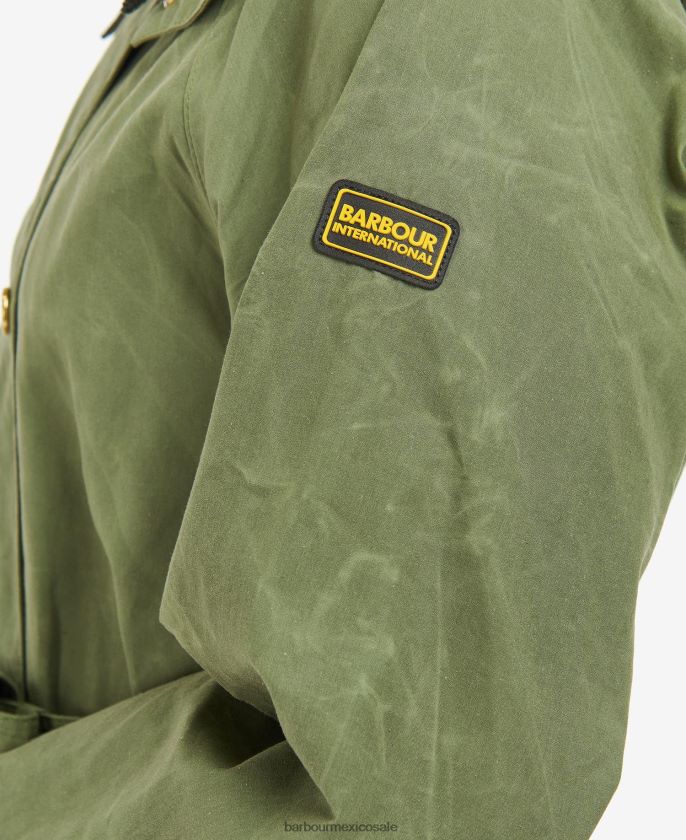 Barbour 8B6RFZ1539 ropa verde medianoche/cuadro verde medianoche mujer gabardina impermeable rossin