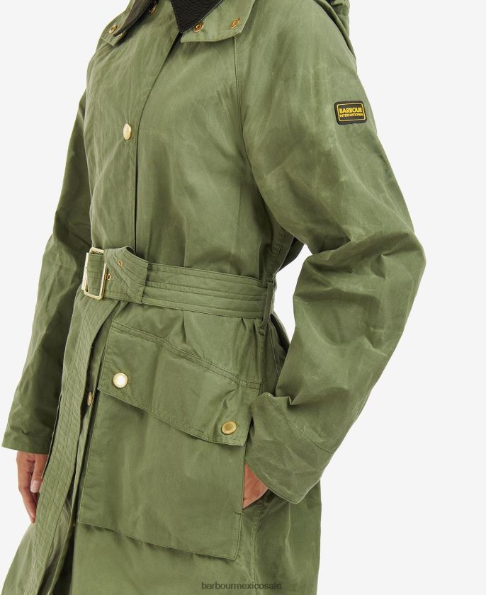 Barbour 8B6RFZ1539 ropa verde medianoche/cuadro verde medianoche mujer gabardina impermeable rossin