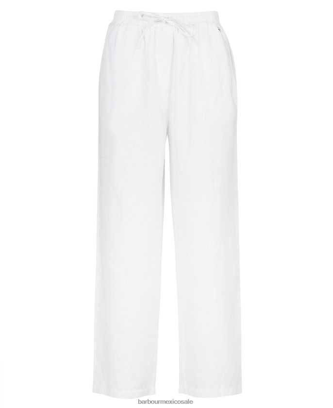Barbour 8B6RFZ1766 ropa blanco mujer pantalon christie