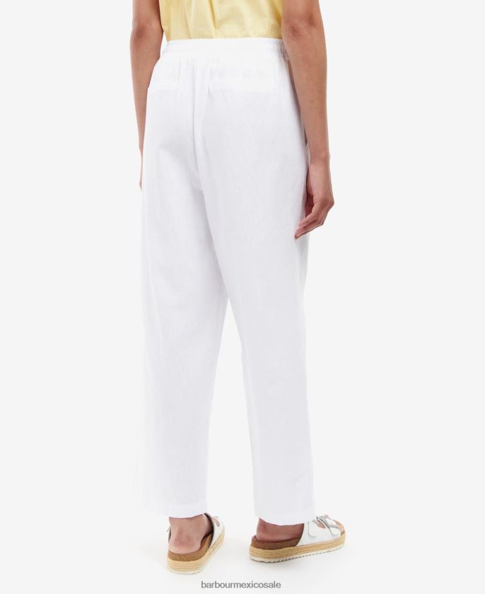 Barbour 8B6RFZ1766 ropa blanco mujer pantalon christie