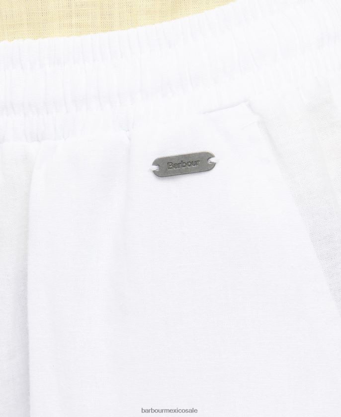 Barbour 8B6RFZ1766 ropa blanco mujer pantalon christie