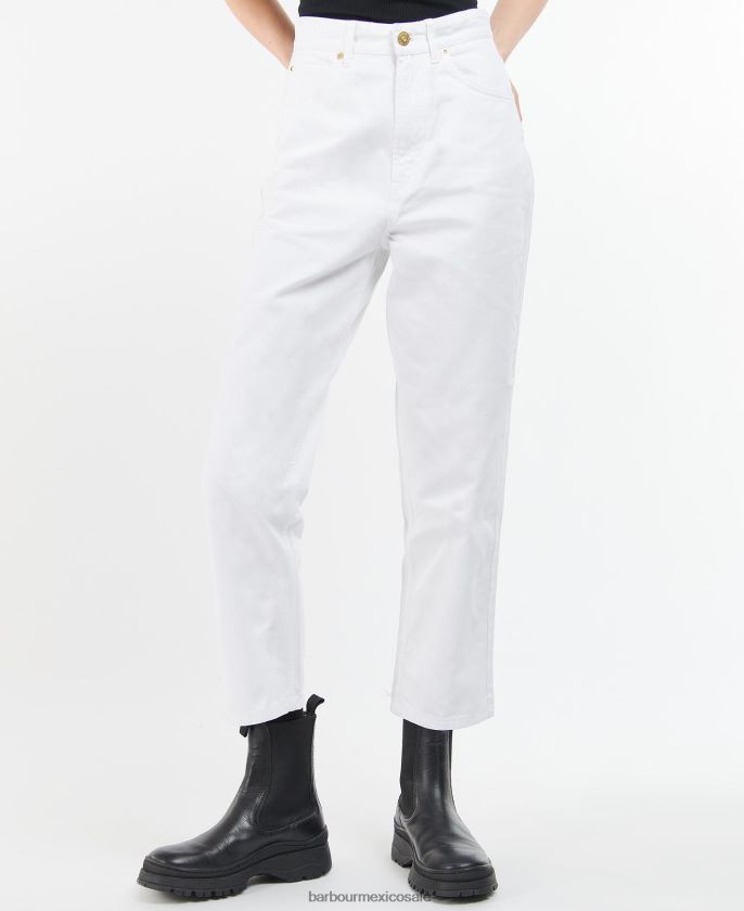 Barbour 8B6RFZ1792 ropa negro mujer jeans de tiro alto garcía