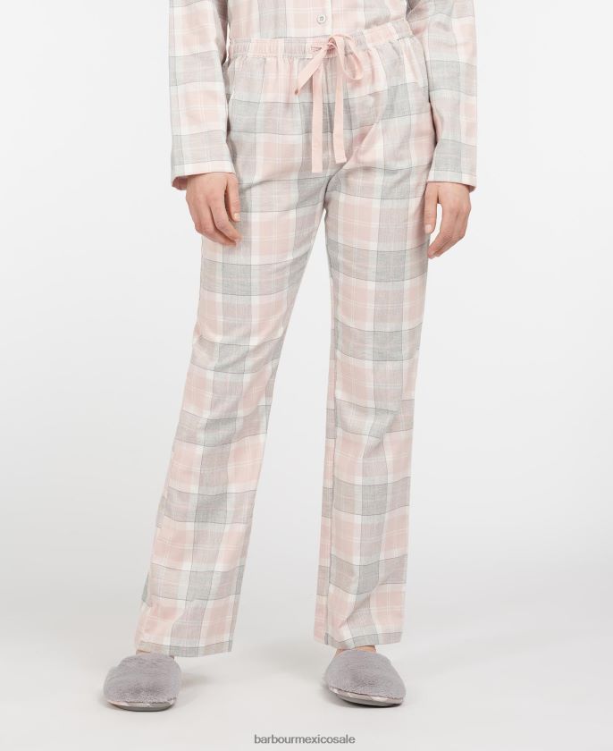 Barbour 8B6RFZ2036 ropa tartán rosa mujer pantalones de pijama nancy