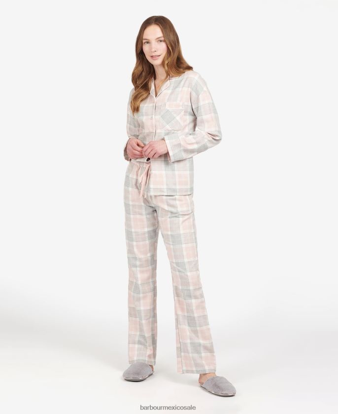 Barbour 8B6RFZ2036 ropa tartán rosa mujer pantalones de pijama nancy