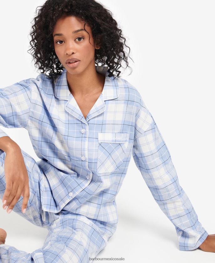 Barbour 8B6RFZ2037 ropa tartán rosa mujer conjunto de pijama ellery