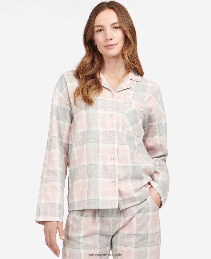 Barbour 8B6RFZ2038 ropa tartán rosa mujer schlafanzug-set ellery