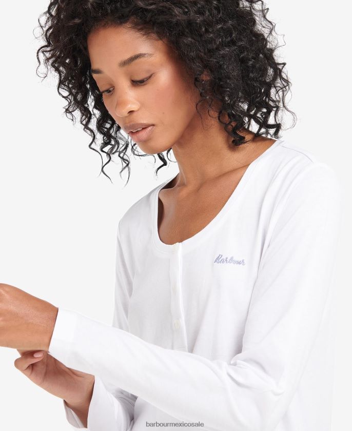 Barbour 8B6RFZ2039 ropa es gris marga mujer conjunto de pijama etta henley