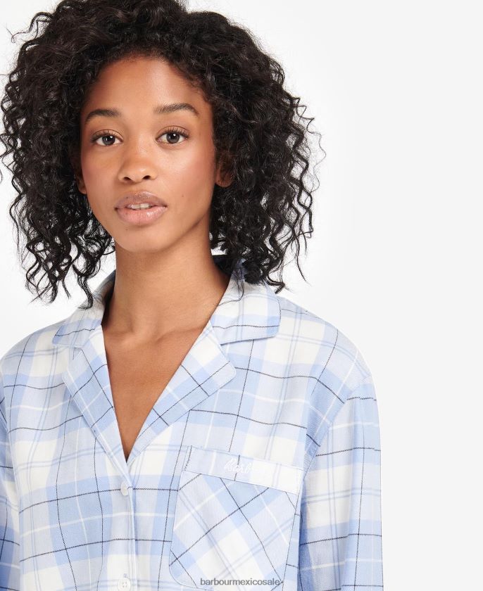 Barbour 8B6RFZ2040 ropa tartán rosa mujer etta camisón