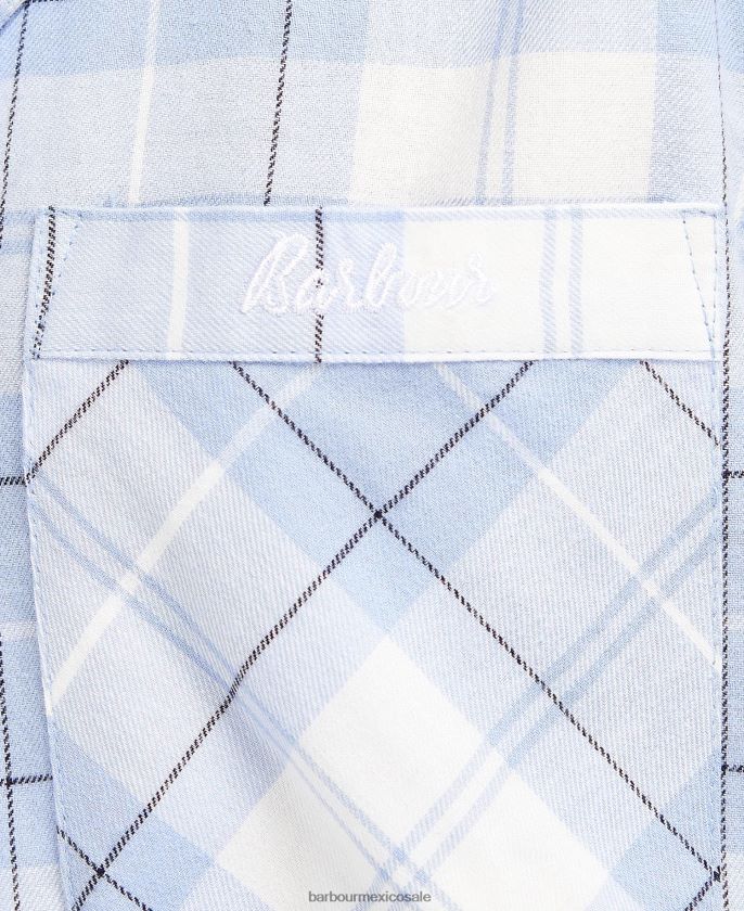 Barbour 8B6RFZ2040 ropa tartán rosa mujer etta camisón