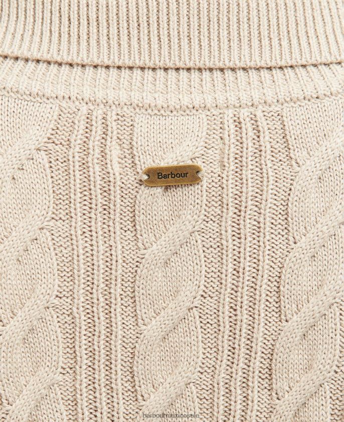 Barbour 8B6RFZ1912 ropa arena clara mujer jersey de punto de enebro