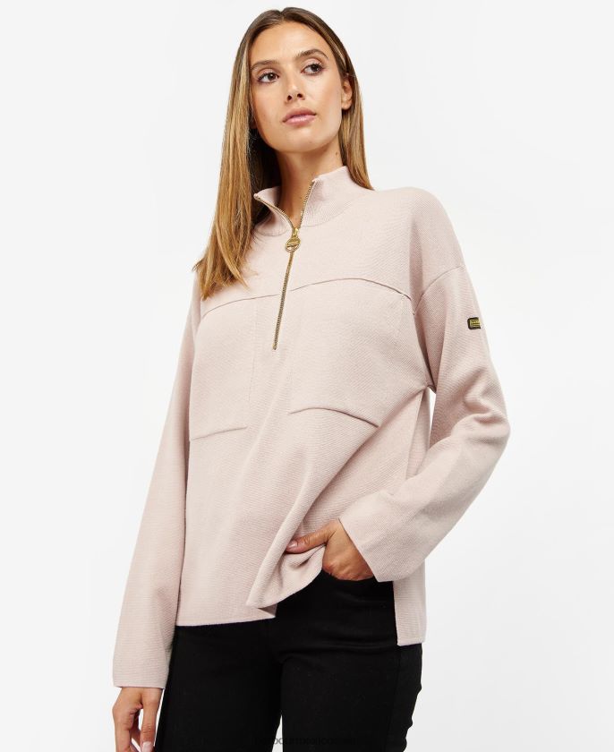 Barbour 8B6RFZ1915 ropa arcilla rosa mujer punto rushmoor