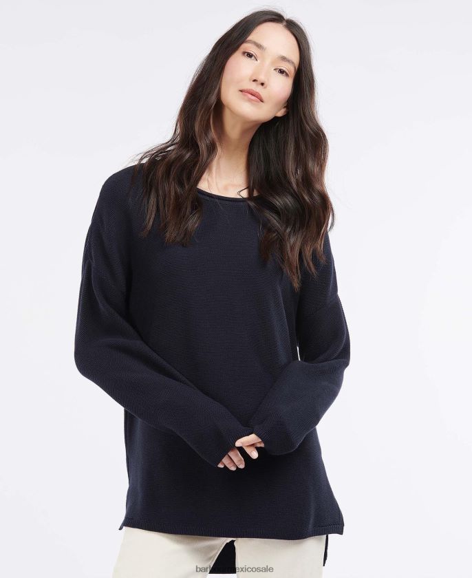 Barbour 8B6RFZ1917 ropa ostra mujer jersey de punto marinero