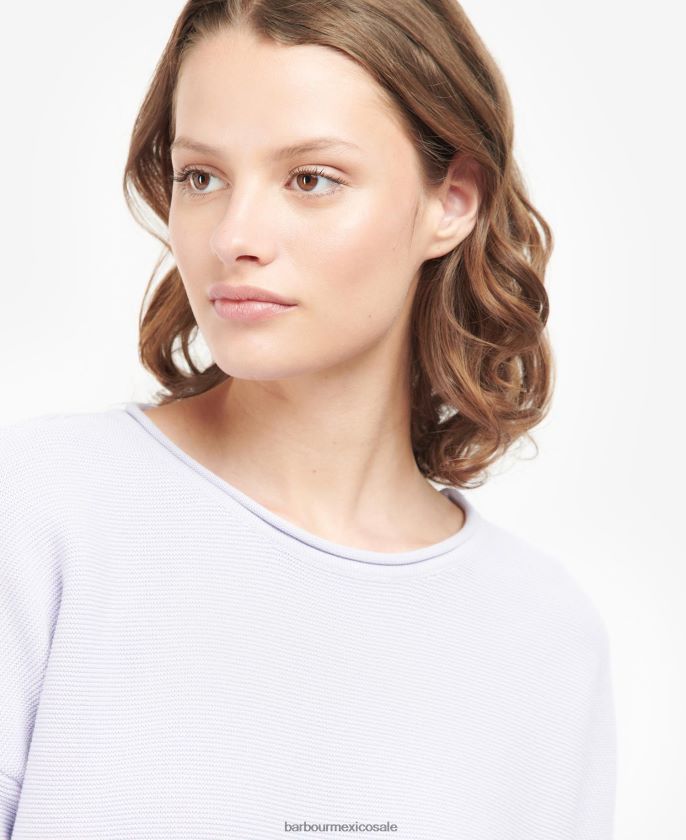 Barbour 8B6RFZ1921 ropa lavanda mujer jersey de punto marinero