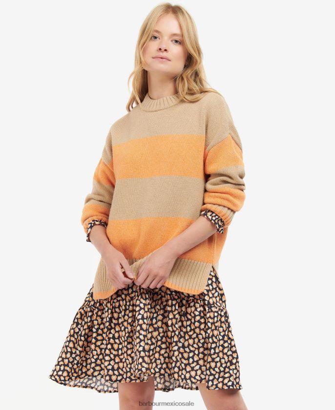 Barbour 8B6RFZ1939 ropa raya de papaya mujer jersey de punto ezili