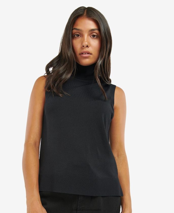 Barbour 8B6RFZ1960 ropa verde medianoche mujer chaleco de suéter rosbern