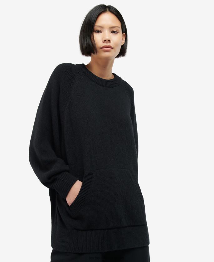 Barbour 8B6RFZ1985 ropa negro mujer jonrón de punto