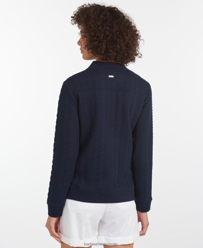 Barbour 8B6RFZ1986 ropa blanquecino mujer sudadera con cremallera