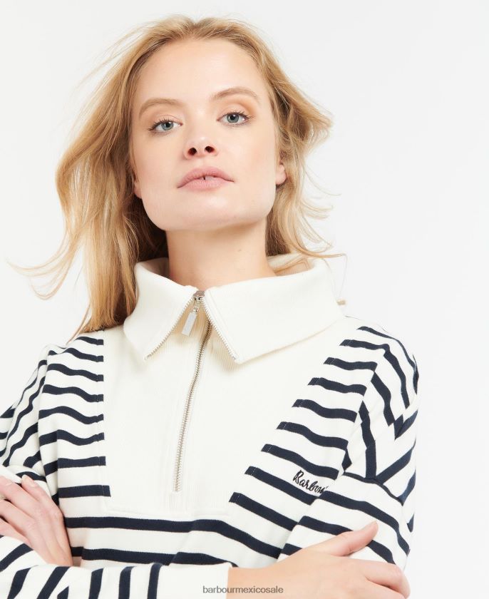 Barbour 8B6RFZ1991 ropa nube/raya azul marino mujer sudadera kendra