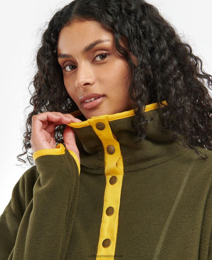 Barbour 8B6RFZ1995 ropa nori verde mujer sudadera con capucha