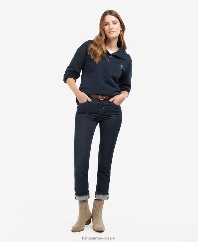 Barbour 8B6RFZ1996 ropa azul marino clásico mujer sudadera regia