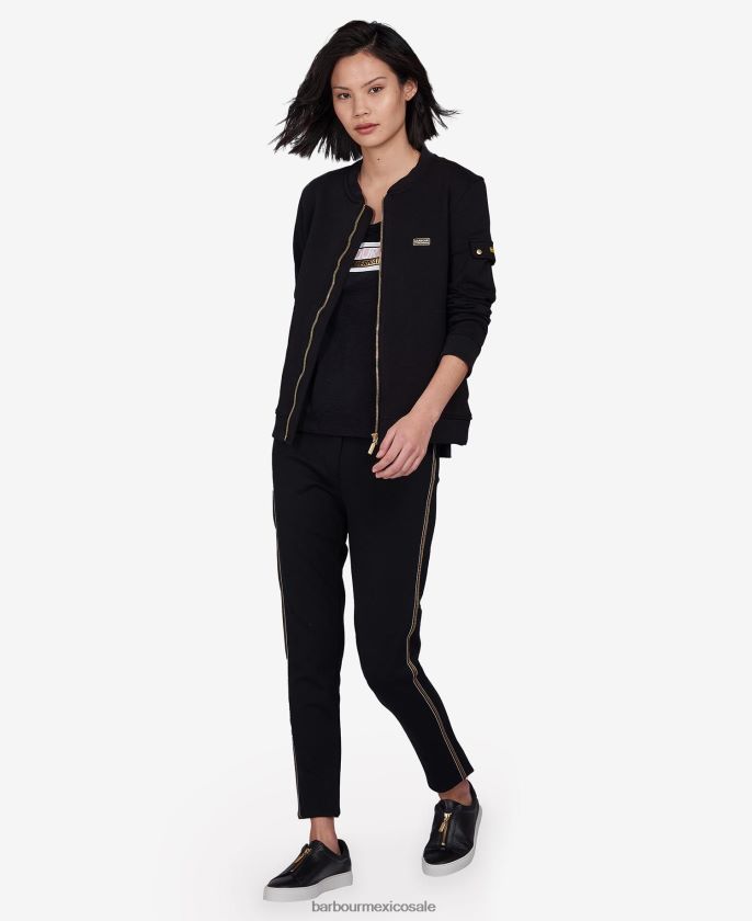 Barbour 8B6RFZ1997 ropa negro mujer sudadera magna con cremallera